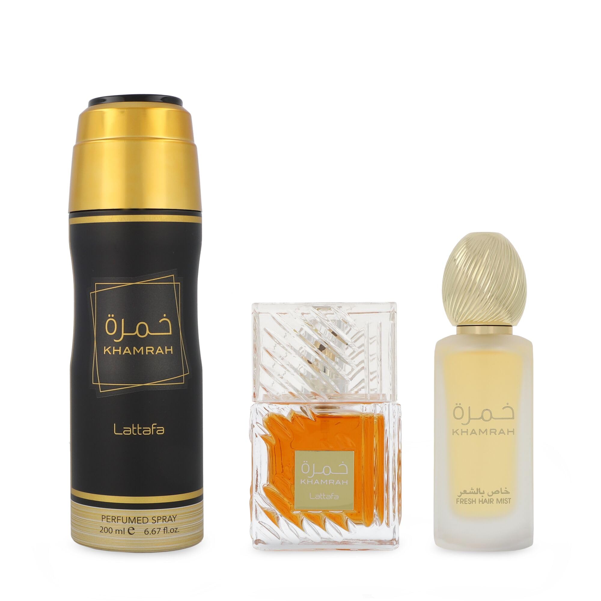 Amazon.com: Lattafa Khamrah 3 Pcs Gift Set